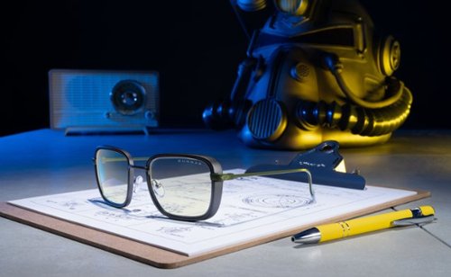 GUNNAR Fallout Vault 33 Computer Glasses with Blue Light Reduction, Clear Lenses - Gunmetal/Olive WORLDWIDE DELIVERY