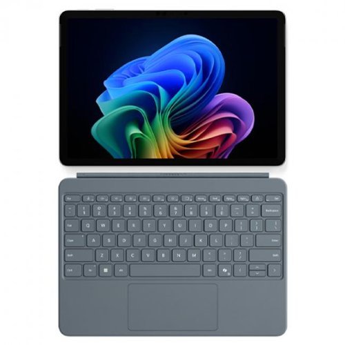 Microsoft - Surface Pro Copilot+ PC Surface Pro 12" Keyboard Ocean - Platinum-Front_Standard 