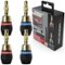 Monster - XP QuickLock Self-Crimping Banana Plugs for Speaker Wire Gold Contacts - 2 Pair, Home Theatre & Home Audio Speakers - Blue and Red-Front_Standard