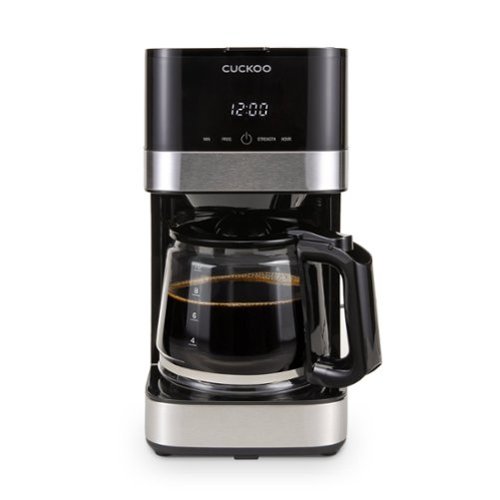 Cuckoo - 10-Cup Drip Coffee Maker, with Programmable Timer, Includes Glass Coffee Pot with Two Brew Strengths - Black-Front_Standard 
