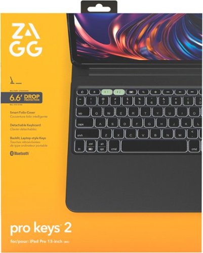 ZAGG Pro Keys 2 Wireless Keyboard & Detachable Case for Apple iPad Pro 13 (M4) - Black BUY IN UAE