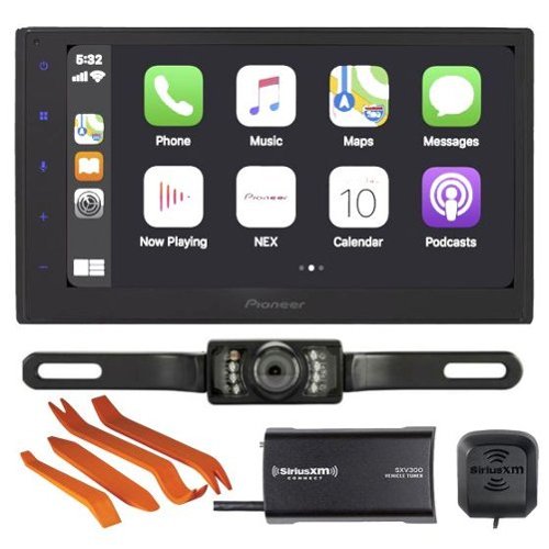 Pioneer - DMH-1770NEX 6.8" Digital Multimedia Receiver Bundled with + (1) License Plate Style Back-up Camera + (1) SiriusX - Black-Front_Standard 