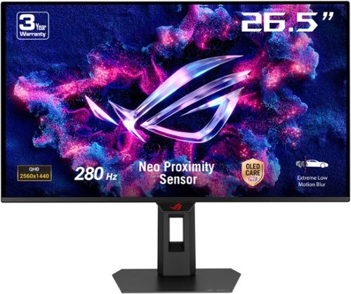 ASUS - ROG Strix 27" 2K OLED 280Hz 0.03ms Gaming Monitor with G-SYNC/FreeSync Premium Pro and HDR (DisplayPort, HDMI) - Black