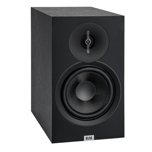ELAC - Debut 3.0 - 6.5" Bookshelf Speakers DB63-BK - (Pair) - Black-Front_Standard 