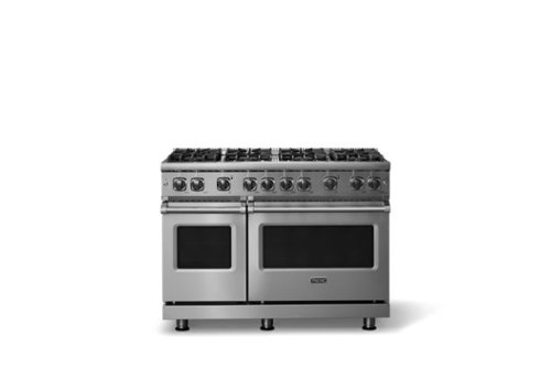 Viking - 6.1 Cu. Ft. Professional 5 Series Freestanding Double Oven Gas Convection 8 Burner Range - Stainless Steel-Front_Standard 