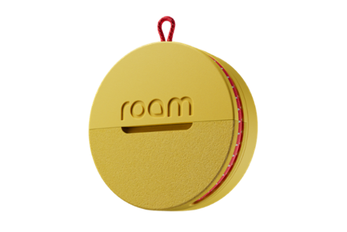 Roam - 3-in-1 Tracker - Bluetooth Item Locator, Keys/Luggage/Pet Gear, iOS or Android Find My, Waterproof, 1-Pack - Yellow-Front_Standard 