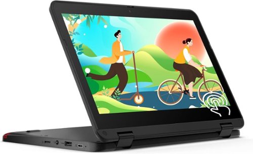 Lenovo - Refurbished Excellent - Chromebook 300e Gen 3 11.6" Touch AMD 3015Ce 4GB 32GB eMMC - Black-Front_Standard 