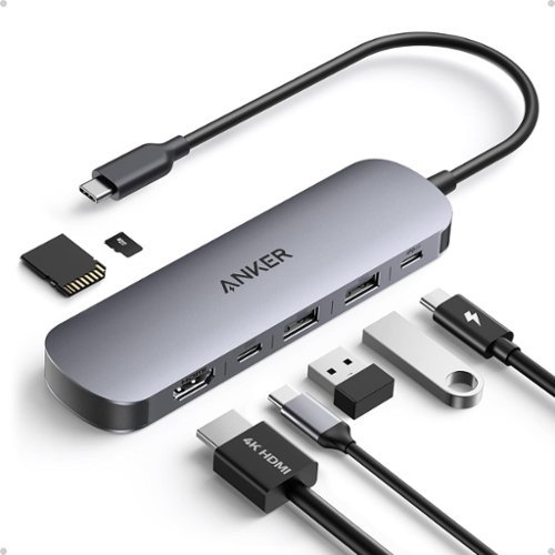 Anker USB C Hub, 7 in 1 Multi Port USB Adapter for Laptops, 4K