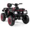 Gymax - 24V 2-Seater 4-Wheeler Quad Electric Vehicle w/ 4 Motors Soft Start LED Lights - Red-Front_Standard
