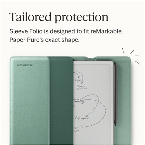 reMarkable Sleeve Folio for reMarkable Paper Pure - Mist Green WORLDWIDE DELIVERY