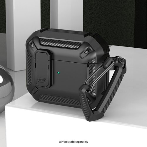 SaharaCase Raider Series Heavy-Duty Case for Apple AirPods 4 and AirPods 4 with Active Noise Cancellation - Scorpion Black HOW TO BUY