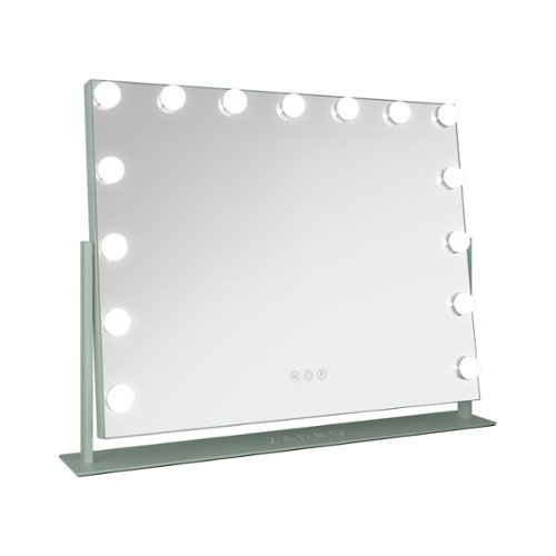 Zadro - Hollywood Makeup Mirror - 25" x 20" - 15 LED Light Bulbs with Dimmable Brightness - Dark Green-Front_Standard 