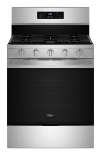 Whirlpool - 5.0 Cu. Ft. Freestanding Single Gas Range with Air Fry and Air Baking - Stainless Steel-Front_Standard 