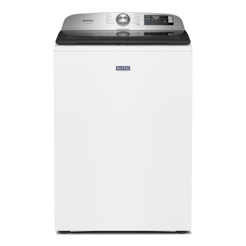 Maytag - 5.3 Cu. Ft. Smart Top Load Impeller Washer with Extra Power and Sanitize Cycle with Oxi - White
