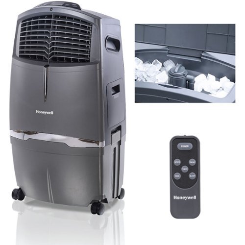 Honeywell Home - 491 Sq. Ft. Portable Air Cooler - Gray-Front_Standard 