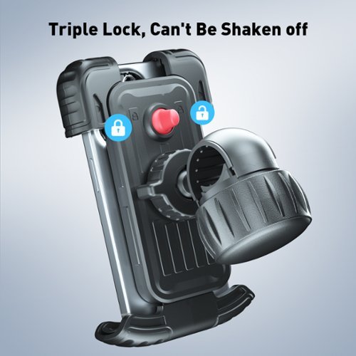 HiBoy Bike Phone Holder, 360° Rotation Adjustable Motorcycle Phone Mount - Black BUY IN MIDDLE EAST