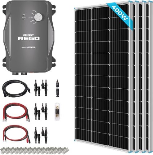 Renogy - Premium 400 Rigid 400 Watt Solar Kit - Black