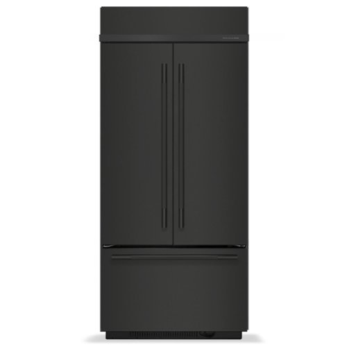 KitchenAid - 20.8 Cu. Ft. Built-In French Door Bottom Mount Refrigerator - Black Ore
