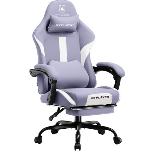 GTPlayer - Gaming Chair Breathable Fabric Ergonomic Computer Desk Chair - Purple-Front_Standard 