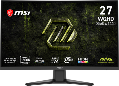 MSI - MAG 275CQDF X24 27" QHD Curved Rapid VA LED 240Hz 0.5ms Gaming Monitor with FreeSync Premium and HDR Ready (HDMI, DP) - Black