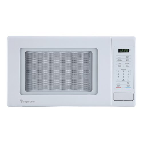 Magic Chef - 0.9 Cu. Ft. 900-Watt Digital Touch Countertop Microwave - White-Front_Standard 