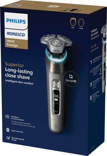 Philips Norelco  i9000 Prestige Rechargeable Wet & Dry Shaver with Charge Stand, Precision Trimmer and Premium Case - Chrome BUY IN AUSTRALIA
