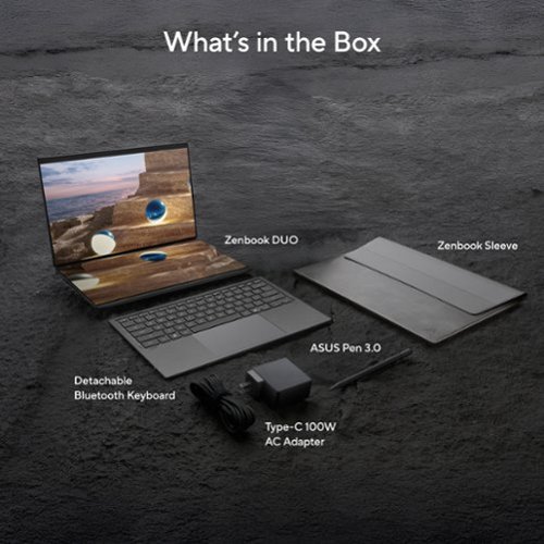 ASUS Zenbook Duo Dual 14 3K OLED Touch Laptop - Intel Core Ultra 9 386H - 32GB Memory - 1TB SSD - Moher Gray BUY IN MIDDLE EAST