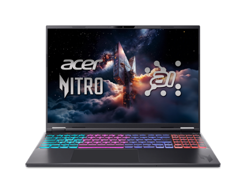 Acer - Nitro Slim 16" WQXGA IPS Gaming Laptop AN16S-61-R0Z7 NVIDIA GeForce RTX 5070 TI 16GB RAM 512GB Storage - Black-Front_Standard 