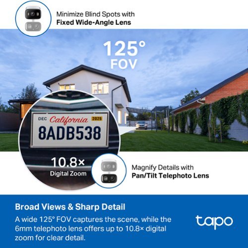 TP-Link Tapo Wired Dual-Lens, Pan-Tilt Security 2K QHD Camera, 360° Coverage - No Monthly Fees - White WHERE TO BUY