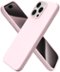 Ornarto - Compatible with iPhone 15 Pro Max Case 6.7", Slim Liquid Silicone Full Covered Protective Cover - Chalk Pink-Front_Standard