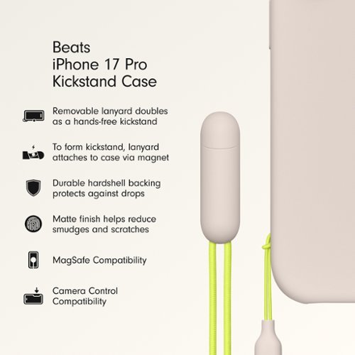 Beats iPhone 17 Pro Kickstand Case with MagSafe and Camera Control - Lime Stone HOW TO BUY