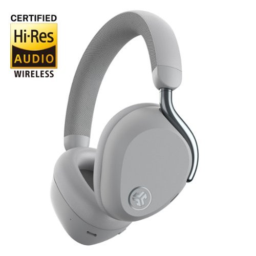 JLab - Epic Lux Lab Edition ANC Wireless Headphones – Hi-Res Compatible, Spatial Audio w/ Head Tracking & 90+ Hour Battery Life - White-Front_Standard 