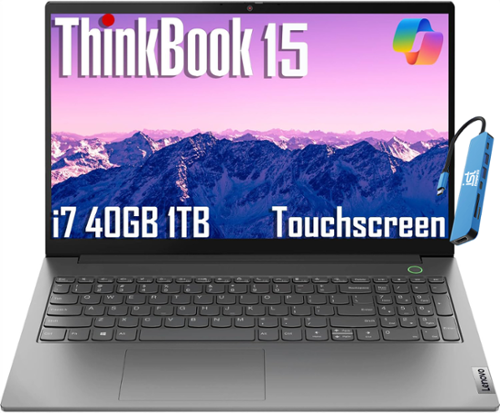 Lenovo - Upgraded - ThinkBook 15 G4 15.6" Touch-screen Laptop - i7 with 40GB memory - 1TB SSD - Gray-Front_Standard 