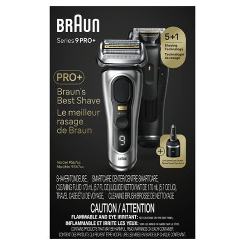 Braun Series 9 PRO+ Electric Shaver with 6 in 1 SmartCare Center - Silver WORLDWIDE DELIVERY