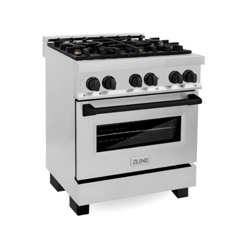 Photos - Cooker Zline  Autograph 30" Legacy Dual Fuel Range w/ 4 Burners & Matte Black Ac 