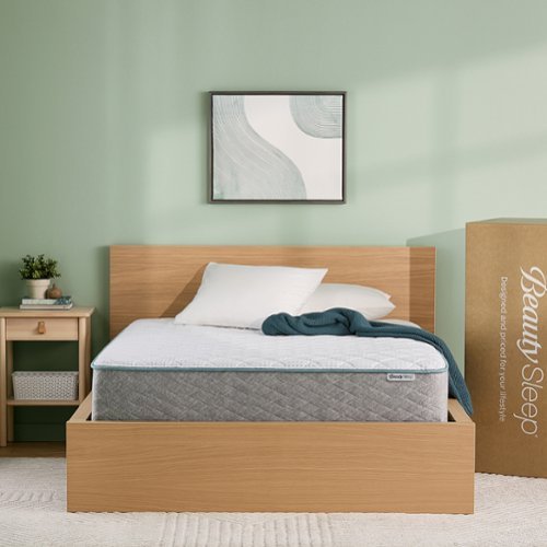 Beautyrest - BeautySleep Slumber Time 12" Hybrid Medium Mattress in a Box -Full - White