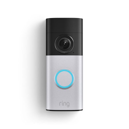 Ring - Wired Doorbell Plus (2nd Gen) — Retinal 2K, 3D Motion Detection, Low-Light Sight - Silver