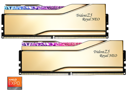 CRAFTROS Trident　Limted GOLD G.SKILL 48GB Kit (2x24GB) Trident Z5 ROYAL Neo RGB Gold 金色F5