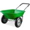 Best Choice Products - Dual-Wheel Home Wheelbarrow Yard Garden Cart for Lawn, Construction - Bright Green-Front_Standard