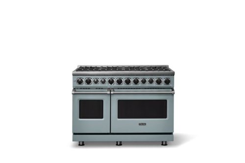Viking - 48 in. Wide 8 Burner Dual Fuel Sealed Burner Range - November Sky-Front_Standard 