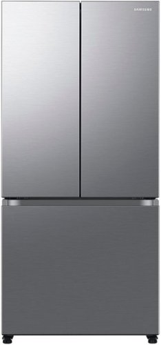 Samsung - 17.5 cu. ft. 3-Door French Door Counter Depth Smart Refrigerator with Twin Cooling Plus - Stainless Steel