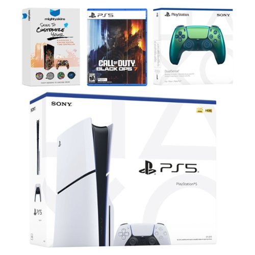 PlayStation 5 Slim Disc Bundle with Call of Duty Black Ops 7 Game, MightySkins Code and Extra Controller - Chroma - PlayStation 5-Front_Standard 