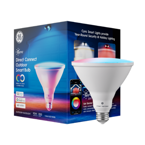 Cync PAR38 LED Light Bulb, Matter Compatible, Color Changing, 1pk - Full Color
