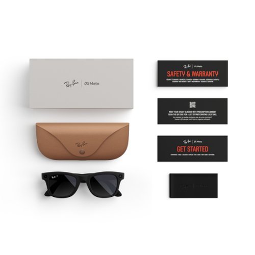 Ray-Ban Meta Wayfarer glasses with Meta AI, Audio, Photo, Video Compatibility - Polarized Gradient Graphite Lenses - Matte Black WHERE TO BUY