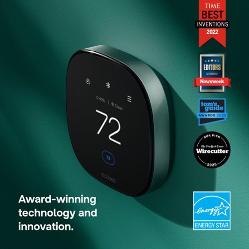 ecobee Smart Thermostat Premium - WiFi, Siri & Alexa Built-In, Smart Sensor, Air Quality Monitor - Black BUY IN CANADA