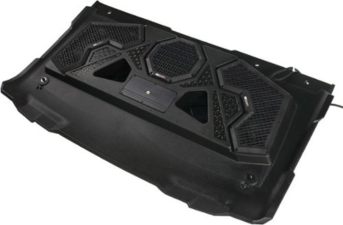 MB Quart - Tuned 6 Speaker Audio Roof with 3.5 Inch LCD Source Unit for Polaris Ranger - Black-Left_Standard 