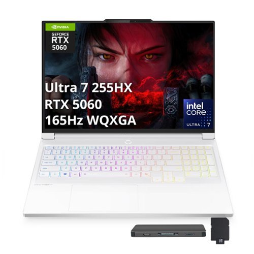 Lenovo - Upgraded - Legion 7i 16" Gaming Laptop,Core Ultra 7 255HX,64GB RAM,2TB SSD+1TB Dock Set,GeForce RTX 5060,Win 11 Pro - White-Front_Standard 