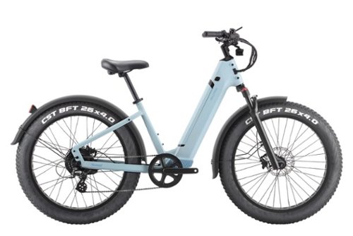 Velotric Nomad 1 Step-Through Fat Tire Ebike with 55 miles Max Range and 25 MPH Max Speed UL Certified- Sky Blue - Sky Blue