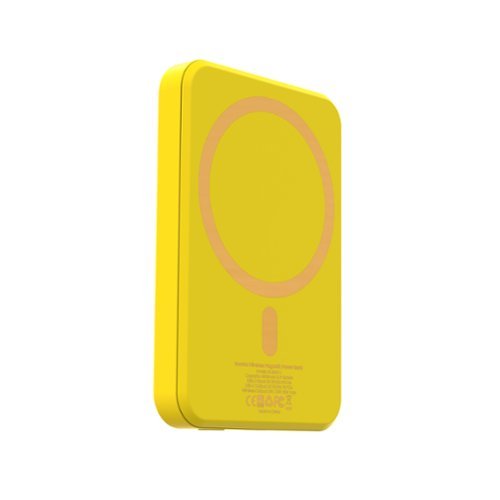 RapidX - Boosta 5k mAh 7.5W Magnetic Wireless Portable Charger for iPhone 12, 13 & 14 - Yellow-Front_Standard 