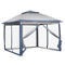 Ainfox - Pop Up Gazebo Outdoor Canopy Tent with Mosquito Netting for Patio Garden Backyard - Blue-Front_Standard